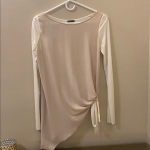 Zara asymmetrical side-tie blouse
